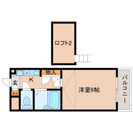 東生駒駅 徒歩7分 3階の物件間取画像